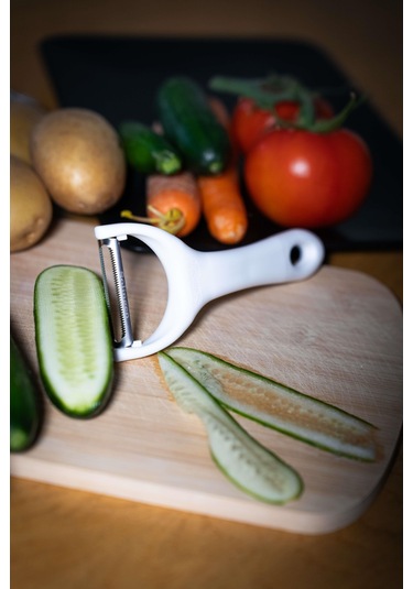 Solingen Mat Beyaz Sapan Soyacak Paslanmaz Alman Çeliği, Ergonomik Sap, Çift Yönlü Kullanım-180 Beyaz