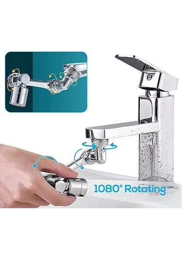 Mayaglory 180 Derece Dönen 2 Fonksiyonlu Evrensel Perlatör Musluk Ucu