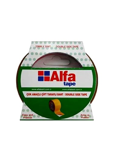 Alfa Çift Taraflı Bant 24mmx20mt - 2 Adet