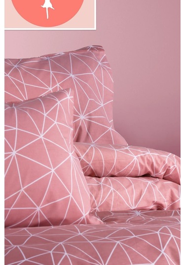 Aytunç Lotus %100 Pamuklu Tek Kişilik Nevresim Takımı 160x220 Cm Pudra