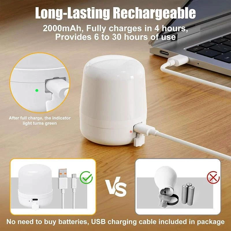 Folinda 3 Renk Tonu, Usb Şarjlı, Manyetik E27 Lamba: Uzaktan Kumanda, Zamanlama Ve Acil Işık Özellikli Gece Lambası/masa Lambası Diğer