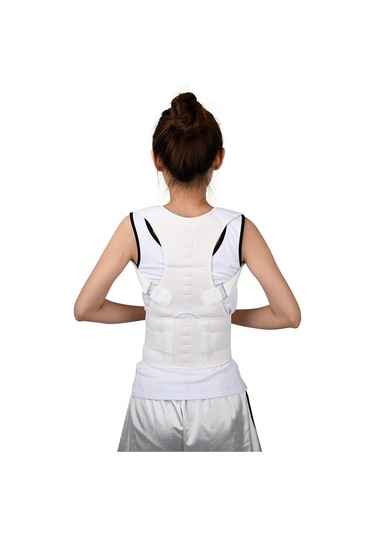 Sones Yetişkin Sırt Duruş Düzeltme Kemeri Kifoz Düzeltme Vücut Kısıtlama Kemeri, Özellikler: Xxl Beyaz