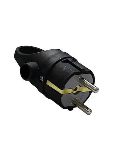 Orel OR2108 Kauçuk 1  x  16 Amper Monofaze L Tip Kulplu Erkek Fiş