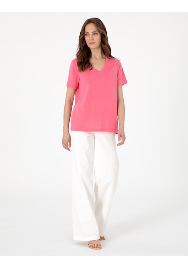 Pierre Cardin Kadın Pembe Tişört 50301461-vr041 Pembe