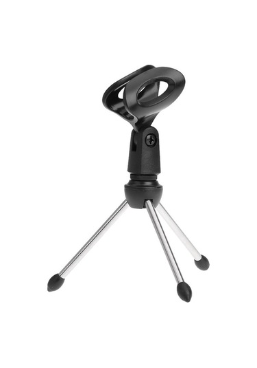 Masaüstü Mikrofon Tripodu Metal Kollu Çapraz Ayaklı Katlanabilir Lastik Üstlü Sağlam Konumlandırma