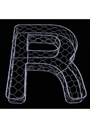 Suntek Magideal Alfabe Demir Tel Çelenk Çerçeve Etli Saksı Metal R