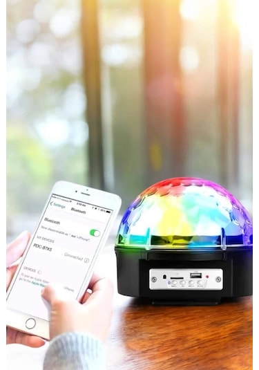 Bluetooth Ve Uzaktan Kumandalı Çok Renkli Masaüstü Disko Topu