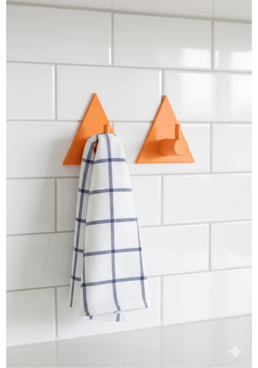 2 Li Askılık Kapı Arkası, Duvara Monte, Dayanıklı Malzeme, Sarı 9 Sarı