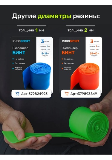 Rubosport Antrenman İçin Direnç Bandı, 5 M 379848098 Yeşil