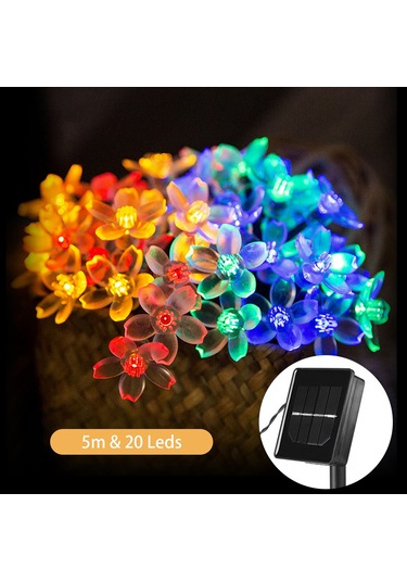 Moveevo Akıllı Aydınlatma Modlu Güneş Enerjili Dekoratif Led Işık Şeridi - 8 Farklı Mod, Su Geçirmez