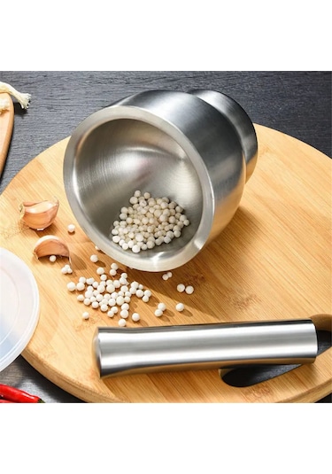304 Paslanmaz Çelik Ezici Katı Sarımsak Ezici Sarımsak Ezici A Gümüş