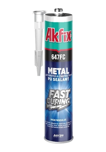 Akfix P647 Poliüretan Otomotiv Mastik 280 Ml.Gri Gri