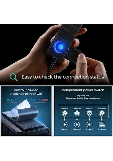 Xuweiwei Tr-55d 7si 1 Arada Araç Fiş Bölücü 180w Araç Şarj Cihazı Çift Pd Qc3 0 Hızlı Şarj 12v 24v İphone Uyumlu 16 15 14 Kamyon Kamp Tüm Cihazlar