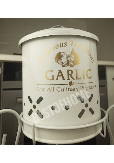 Toptanfoni Üç Katlı Yuvarlak Sepetli Patates, Soğan Ve Sarımsak Saklama Kabı. Beyaz