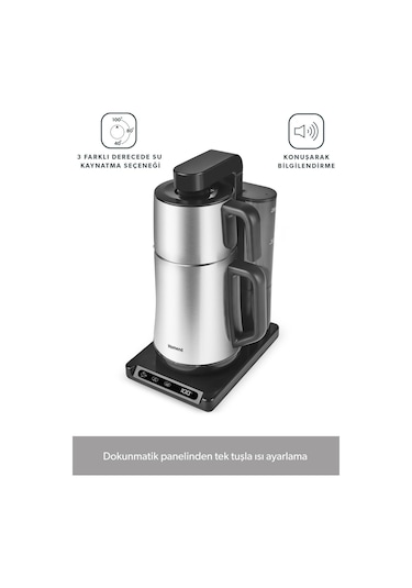 Homend Smart Royaltea Plus 1781H 2In 1 Inox Wifi Otomatik Çay Ve Türk Kahve Makinesi