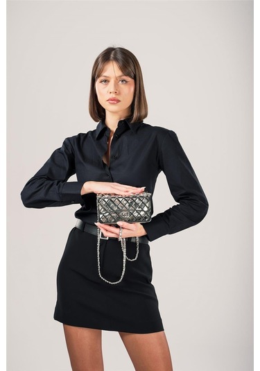 Ççs Kadın 17772 Omuz Askılı El Çantası GÜMÜŞ