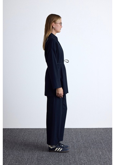 Geniş Yaka Tunik Lacivert Lacivert