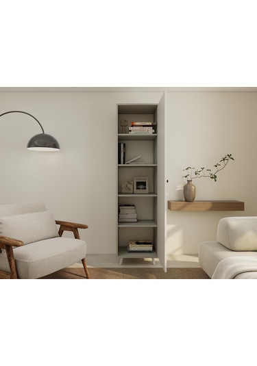 Harput Çok Amaçlı Tek Kapaklı Banyo Dolabı Külgri Beyaz