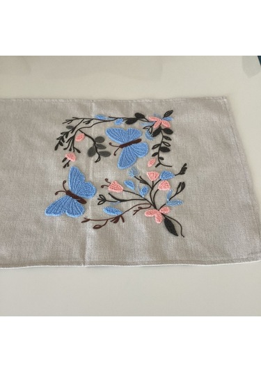 Punch İşlemeli Kelebek Desenli Dekoratif Kırlent Kılıfı Takım Karışık/Çok Renkli