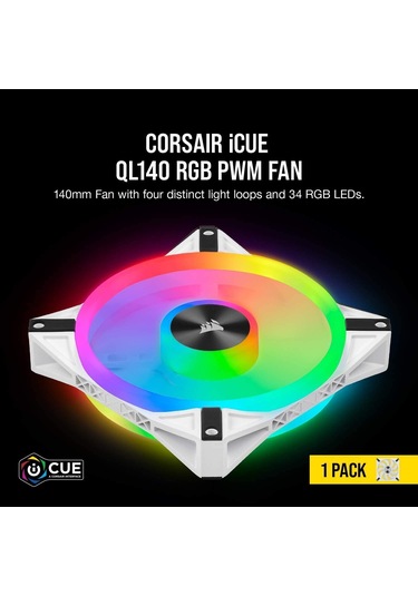 Corsaır 14Cm İcue Ql140 Co-9050105-Ww Rgb Kasa Fanı