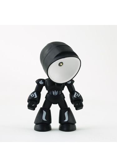 Yifomall Kreatif Dıy Mini Lamba: Kahraman Polis Robot Figürü Masaüstü Dekoratif Gece Aydını Kırmızı Ld22 Diğer