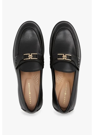 Kadın Metal Tokalı Makosen Ayakkabı - Siyah-9060 Triple Black