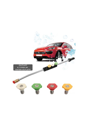 Kosona 4 Nozüllü Ayarlanabilir Basınçlı Yıkama Tabancası - Paslanmaz Çelik Ve Bakır