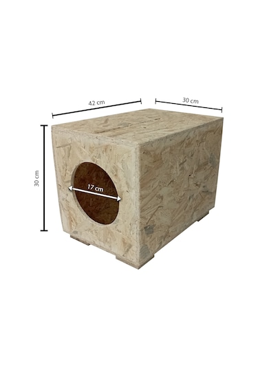 Apak Ahşap OSB Yağmura Dayanıklı Kedi Yuvası Kedi Evi
