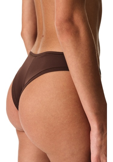 Penti Kahverengi Micro Highleg Brazilian Külot Bbw