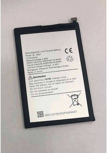 Tecno Spark 10 Kı5q Batarya 5000 Mah