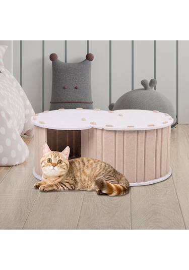 Homyl Kedi Tüneli Yatak Nefes Alabaç Çıkarılabilir Kapak