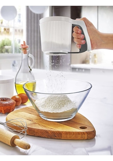 Yeni Nesil Pratik Mandallı Un Eleği Kp-140 Beyaz