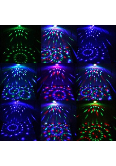 Rgb Uzaktan Kumandalı Mini Led Sihirli Top Lamba Sahne Efekti Işığı Disco Ktv Kulübü Bar Ev Partisi İçin