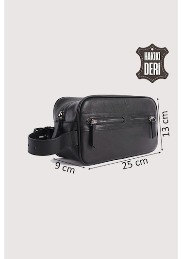 Hakiki Deri Erkek Takım Çantası Siyah Smr8518 Siyah