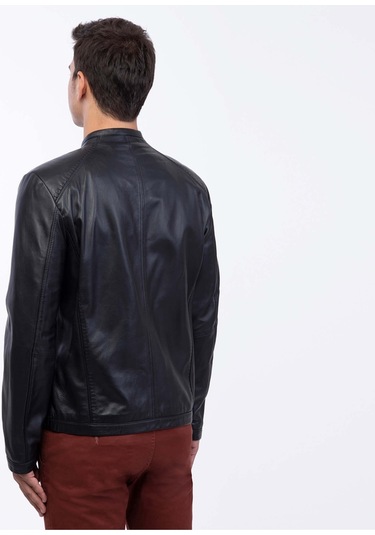 Tamer Tanca Erkek Hakiki Deri Siyah Deri Mont 946 Smr 247 Erk Drmnt Sk22/23 Sıyah Siyah