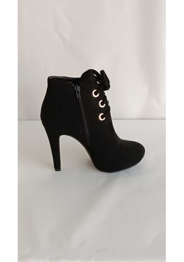 Kadın Nubuk Uzun Topuklu Ayakkabı Siyah