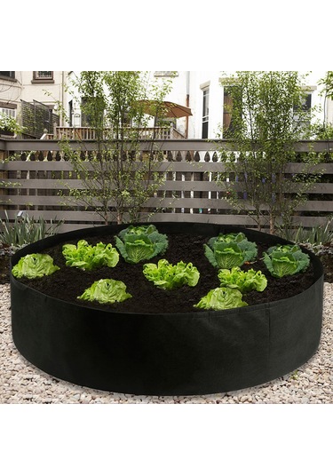 Padalink Siyah Felt Bitki Yetiştirme Çantası - Kolay Kurulumlu Bahçe Bitki Yetiştirme Aleti S Boyut Siyah