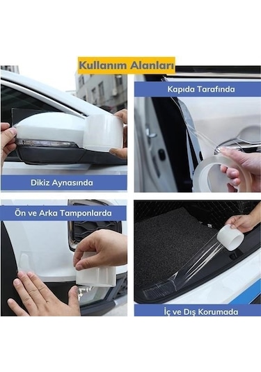 Buffer Şeffaf Su Geçirmeyen Dayanıklı Kolay Yapışan Çizilmeye Dayanıklı Oto Darbe Koruyucu Bant Mavi