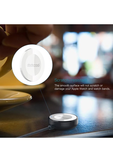 Springsun İos Watch Uyumlu Seri 1/2/3 İçin Mfi Onaylı Manyetik Şarj Kablosu - 1 Metre Nilon Örgü, Çinko Alaşımlı Kasa, Çizik Koruyucu, Gri