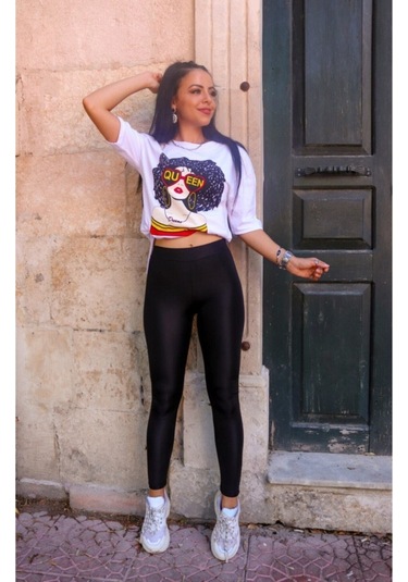 Butikgiz Kadınyüksek Bel Tam Toparlayıcı Siyah Parlak Disco Taytsiyahm Siyah