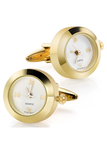 Omark Cotton Gold Suisse Watch Kol Düğmesi Altın