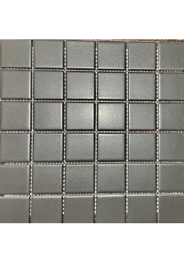 Vitra 5X5Cm Antrasit Mat Mutfak Tezgah Arası Fileli Seramik (437390433)