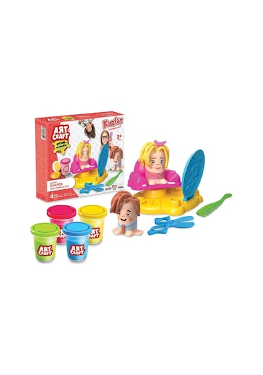 Kuaför Oyun Hamur Seti - Oyun Hamuru Seti - Hamur Setleri - Hamur Kalıpları Çok Renkli