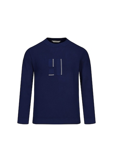 Hatemoğlu İndigo Regular Fit Yarım Balıkçı Yaka Kazak 2982369 Indigo