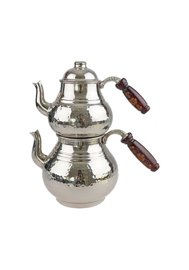 Dövme Ağır Bakır Çaydanlık Büyük Boy Çelik