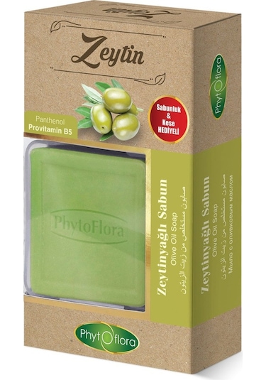 Phytoflora Zeytinyağlı Sabun 130 G + Sabunluk + Kese