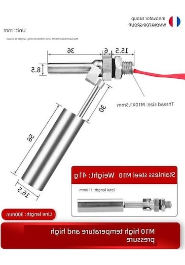 Trendooze Şamandıra Sıvı Seviye Sensörü - Paslanmaz Çelik M10, Yüksek Sıcaklık Ve Basınç Dayanıklılığı