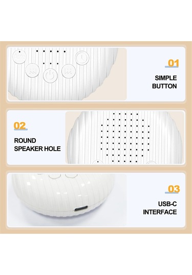 Xurunkeji Beyaz Gürültü Ses Makinesi, Taşınabilir Bebek Ses Makinesi, Bebek Odası İçin Gürültü Önleyici Seyahat Ses Makinesi Beyaz