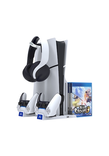 Cbtx Ps5 / Ps5 Slım Şarşıtı Dock İçin İpega Pg-p5s009 Oyun Disk Kulaklık Depolama