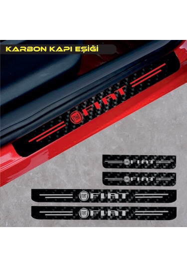 Fiat Egea Karbon Kapı Eşiği Oto Sticker 4 Adet